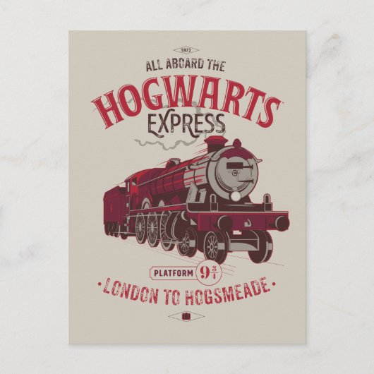 Alle an Bord der Hogwarts Express Einladungspostkarte (Vorderseite)