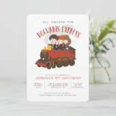 Alle an Bord der Hogwarts Express Magical Birthday Einladung (Stehend Vorderseite)