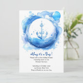 Alle an Bord der Kinderfreude: Schöne Dusche Einladung (Stehend Vorderseite)