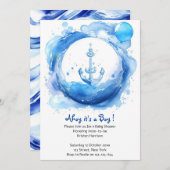 Alle an Bord der Kinderfreude: Schöne Dusche Einladung (Vorne/Hinten)