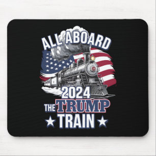 Alle an Bord der Trump-Bahn Trump 2024 Patriotisch Mousepad
