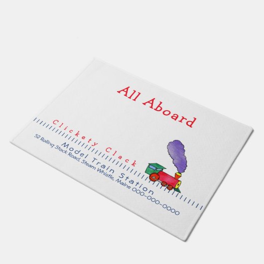 Alle an Bord der vorbildlichen Bahnstation Fußmatte (Schrägansicht)