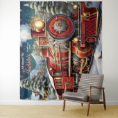 Alle an Bord der Weihnachtsbahn Hintergrund Wandteppich (Beispiel)