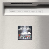 Alle an Bord der Weihnachtsminzkuchen Special Magnet (In Situ (Geschirrspüler))