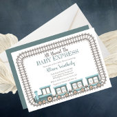 Alle an Bord des Baby Express Train Boy Baby Showe Einladung