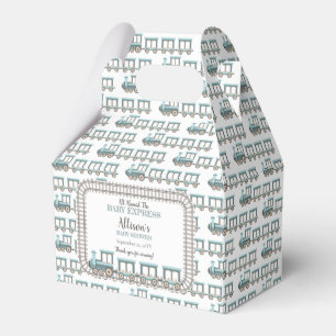 Alle an Bord des Baby Express Train Boy Baby Showe Geschenkschachtel
