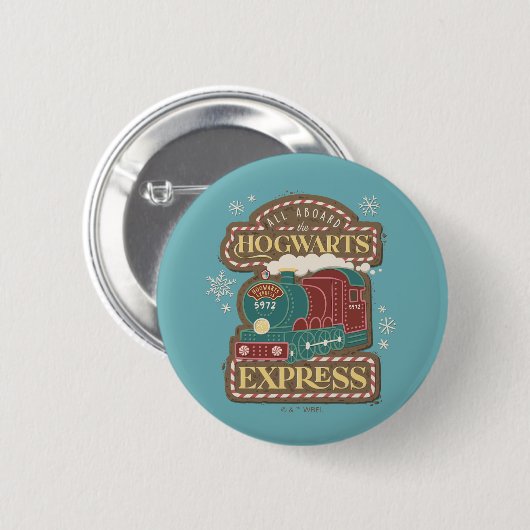 Alle an Bord des HOGWARTS™ Express Weihnachtskochs Button (Vorne & Hinten)