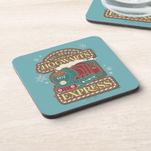 Alle an Bord des HOGWARTS™ Express Weihnachtskochs Getränkeuntersetzer (Linke Seite)