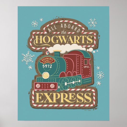 Alle an Bord des HOGWARTS™ Express Weihnachtskochs Poster (Vorne)