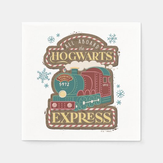 Alle an Bord des HOGWARTS™ Express Weihnachtskochs Serviette (Vorderseite)