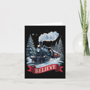 Alle an Bord Polar Express Weihnachten Nordpol Xma Karte