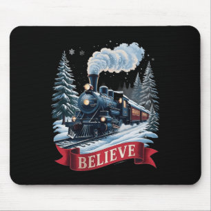 Alle an Bord Polar Express Weihnachten Nordpol Xma Mousepad