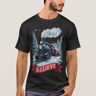 Alle an Bord Polar Express Weihnachten Nordpol Xma T-Shirt