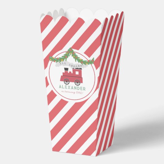 Alle an Bord Weihnachts-Dampfzug Birthday Popcorn Geschenkschachtel (Vorderseite)