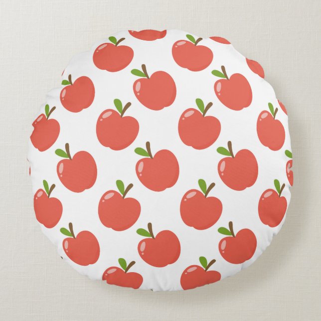 Alle Äpfel Rundes Kissen (Vorderseite)
