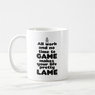 Alle Arbeiten ohne Zeit, um das Spiel wieder zu üb Kaffeetasse