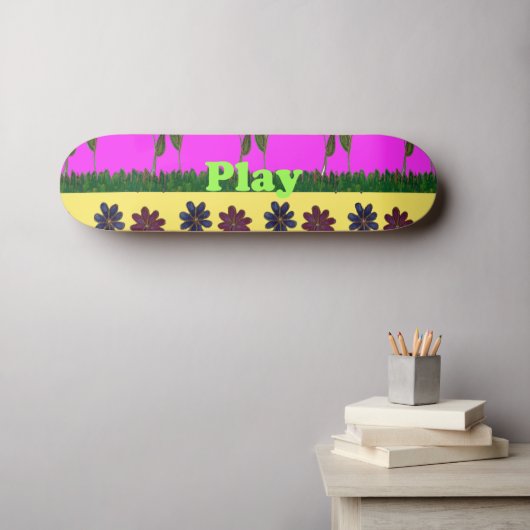 Alle Arbeiten und kein Spiel Skateboard (Wandkunst (Horz))