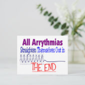 Alle Arrhythmien richten sich nach dem Ende Postkarte (Stehend Vorderseite)