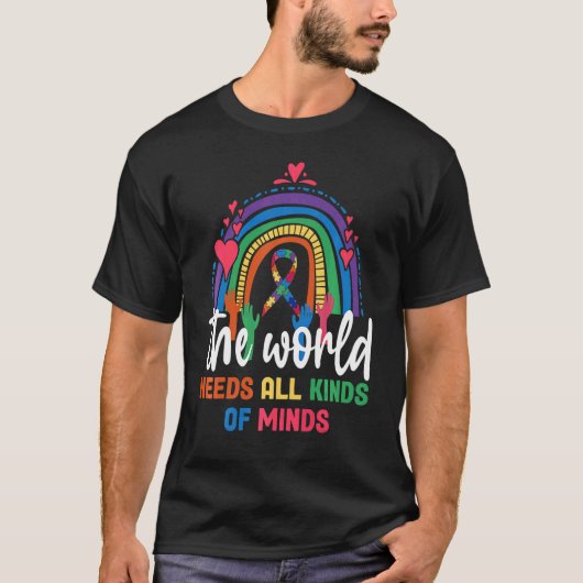 Alle Arten von Minds Autismus Bewusstsein Monat Re T-Shirt (Vorderseite)
