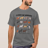 Alle Arten von Pferden züchten Funny Riding Lover T-Shirt (Vorderseite)