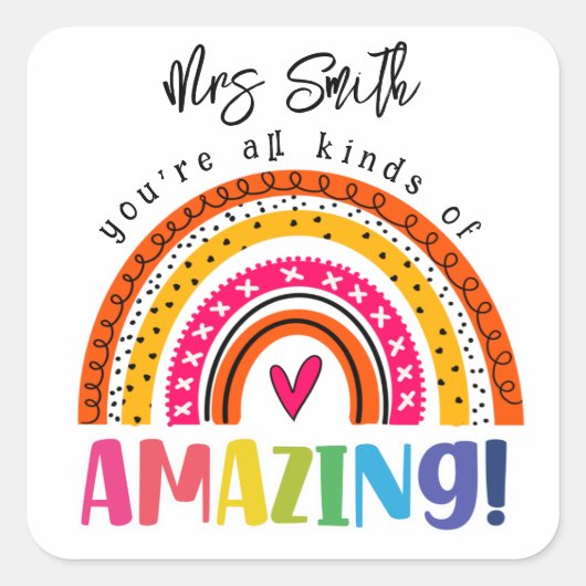 alle Arten von phantastischen Aufklebern Quadratischer Aufkleber (Vorderseite)