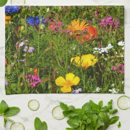 alle Arten von schönen Blume Geschirrtuch (Gefaltet)