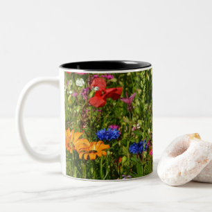 alle Arten von schönen Blume Zweifarbige Tasse