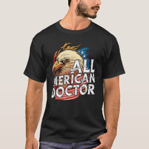 Alle Ärzte am 4. Juli Tag Eagle USA Flagge T-Shirt
