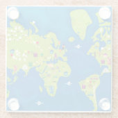 Alle auf der ganzen Welt Glasuntersetzer (Rückseite)