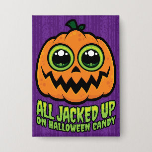 Alle auf Halloween Candy Funny Pumpkin eingeklopft Button