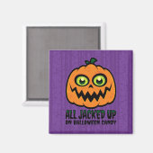 Alle auf Halloween Candy Jack-O' Lantern eingeklem Magnet (Vorderseite/Rückseite)