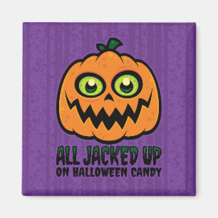 Alle auf Halloween Candy Jack-O' Lantern eingeklem Magnet