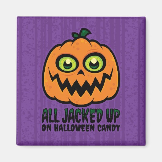 Alle auf Halloween Candy Jack-O' Lantern eingeklem Magnet (Vorne)