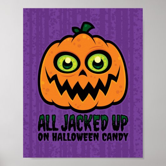 Alle auf Halloween Candy Jack-O' Lantern eingeklem Poster (Vorne)