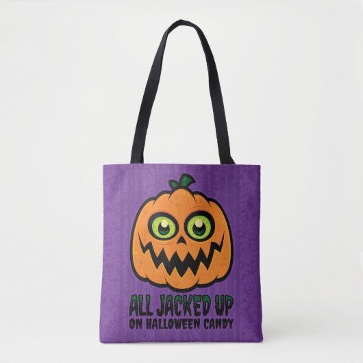 Alle auf Halloween Candy Jack-O' Lantern eingeklem Tasche (Vorderseite)