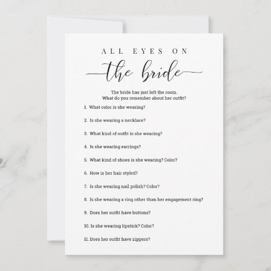 Alle Augen auf dem Brautparty Bride Einladung (Vorderseite)