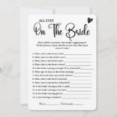 Alle Augen auf dem Brautparty Bride Einladung (Vorderseite)