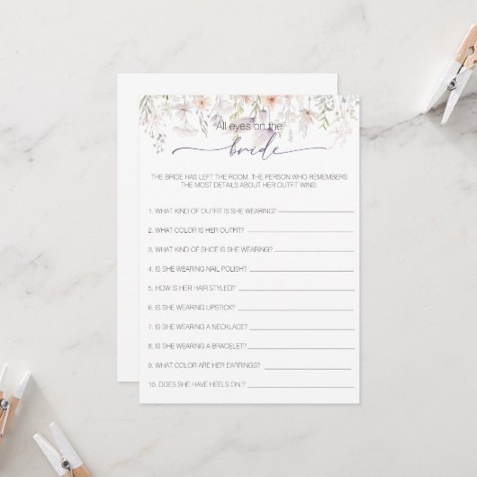 Alle Augen auf dem Brautparty Bride Einladung (Vorderseite/Rückseite Beispiel)