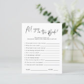 Alle Augen auf der Brücke | Brautparty Game (Stehend Vorderseite)