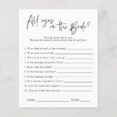 Alle Augen auf der Brücke | Brautparty Game (Vorderseite)