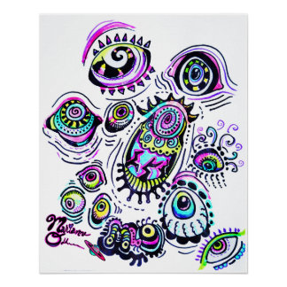 Alle Augen auf Ihrem M13 Color Art Poster