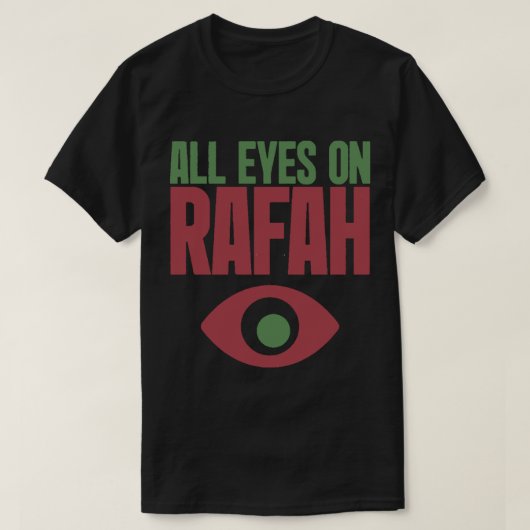 Alle Augen auf Rafah (Freies Palästina) T-Shirt (Design vorne)