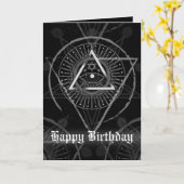 Alle Augen: Illuminati Gothic Esoteric Karte (Gelbe Blume)