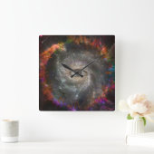 Alle Augen im Weltraum Quadratische Wanduhr (Zuhause)