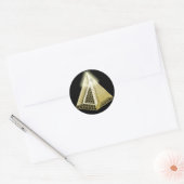 Alle Augen Pyramidenaufkleber Runder Aufkleber (Umschlag)