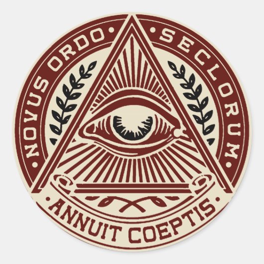 Alle Augen Runder Aufkleber (Vorderseite)