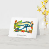 Alle Augen sehen Horus - im tiefsten Beileid Karte (Gelbe Blume)