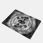 Alle Augen- und Koi-Fische - Schwarz und Weiß Fußmatte (Schrägansicht)