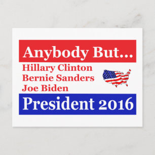 Alle außer Hillary, Biden, Sanders Postkarte