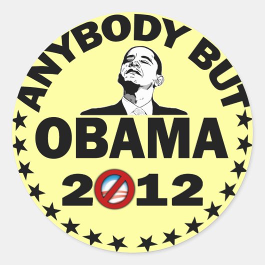 Alle außer Obama - 2012 Runder Aufkleber (Vorderseite)
